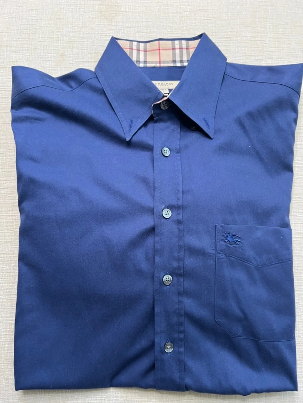 navy blue burberry dress shirt Navy Roland Check Shirt